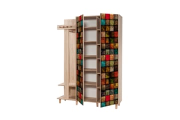 Klädförvaring Gillberga 135 cm - Brun/Röd - Möbler - Hallmöbler - Möbelset för hall & entre