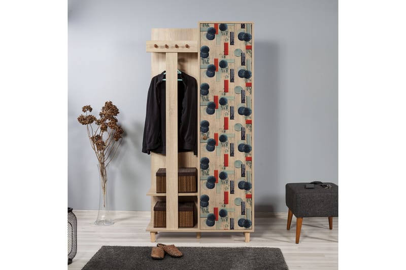 Klädförvaring Gillberga 90 cm - Brun - Möbler - Hallmöbler - Möbelset för hall & entre