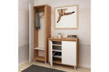 Mod Design Skänk och Bokhylla - Trä/Vit - Möbler - Hallmöbler - Möbelset för hall & entre