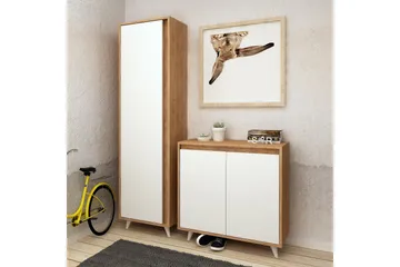 Mod Design Skänk och Bokhylla - Trä/Vit - Möbler - Hallmöbler - Möbelset för hall & entre