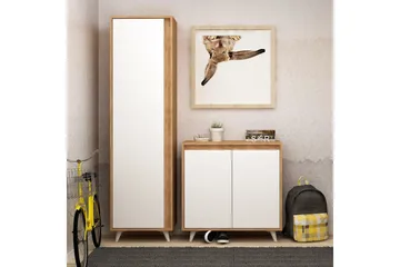 Mod Design Skänk och Bokhylla - Trä/Vit - Möbler - Hallmöbler - Möbelset för hall & entre