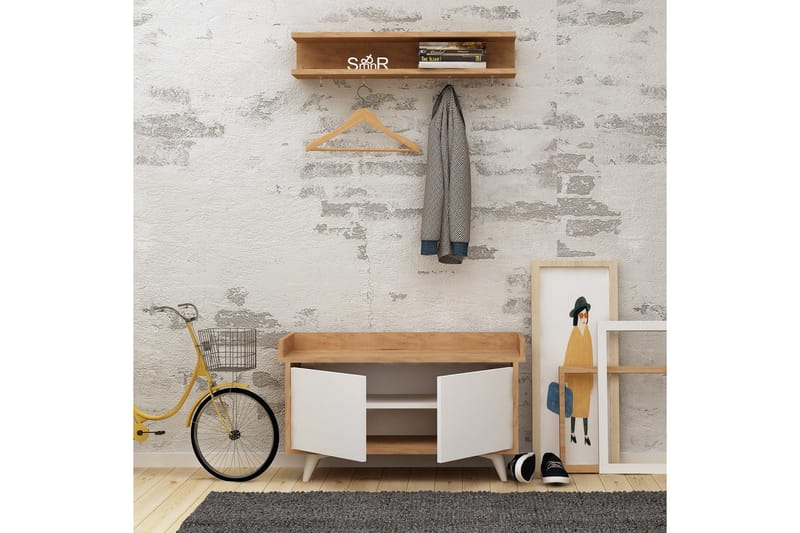 Mod Design Skoskåp/Hatthylla - Trä/Vit - Möbler - Hallmöbler - Möbelset för hall & entre