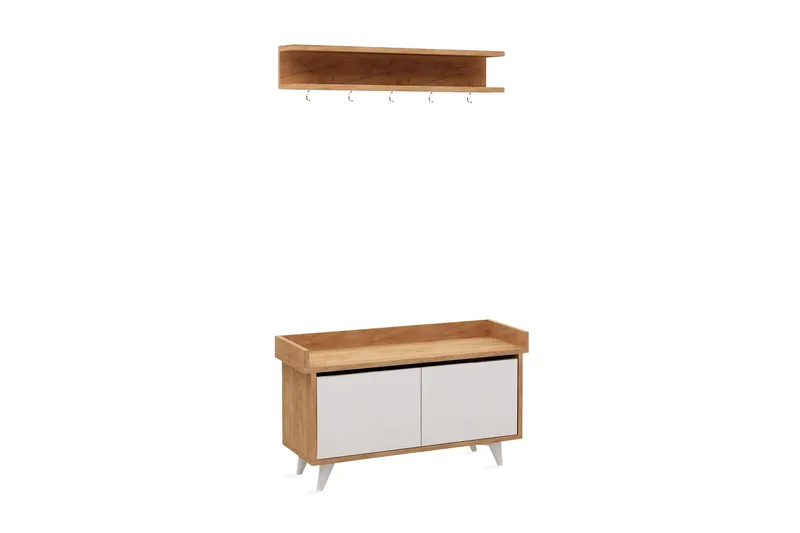 Mod Design Skoskåp/Hatthylla - Trä/Vit - Möbler - Hallmöbler - Möbelset för hall & entre