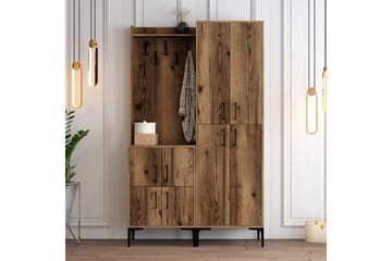 Retzow Hallmöbelset 120 cm - Mörkbrun - Möbler - Hallmöbler - Möbelset för hall & entre