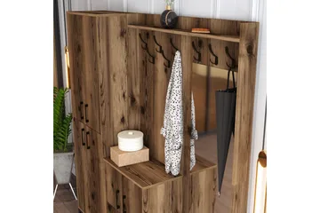 Retzow Hallmöbelset 180 cm - Mörkbrun - Möbler - Hallmöbler - Möbelset för hall & entre