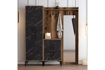 Retzow Hallmöbelset 180 cm - Mörkbrun/Svart - Möbler - Hallmöbler - Möbelset för hall & entre