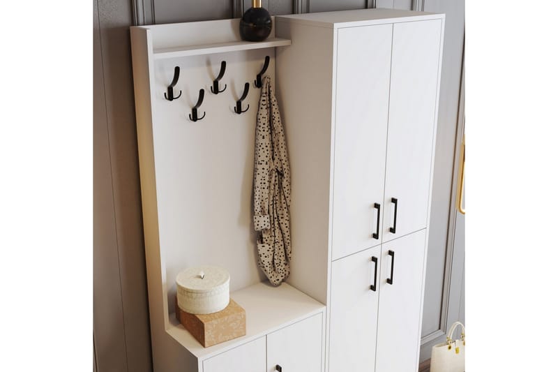 Retzow Hallmöbelset 35x120 cm - Vit - Möbler - Hallmöbler - Möbelset för hall & entre