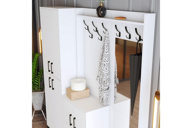 Retzow Hallmöbelset 35x180 cm - Vit - Möbler - Hallmöbler - Möbelset för hall & entre
