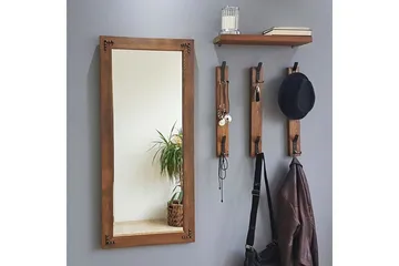 Rogahn Hallmöbel 3 cm - Valnöt - Möbler - Hallmöbler - Möbelset för hall & entre