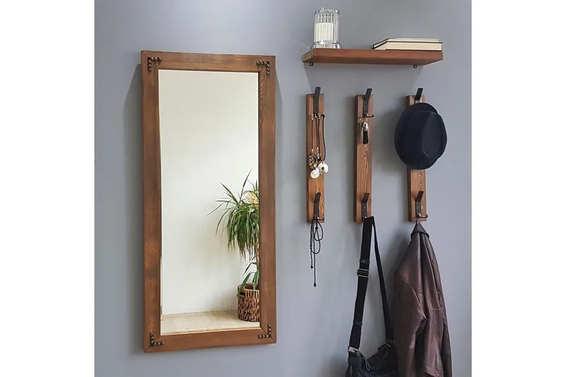 Rogahn Hallmöbel 3 cm - Valnöt - Möbler - Hallmöbler - Möbelset för hall & entre