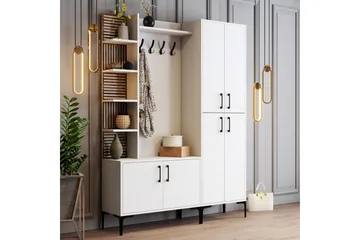 Schmida Hallmöbelset 35x60 cm - Vit - Möbler - Hallmöbler - Möbelset för hall & entre