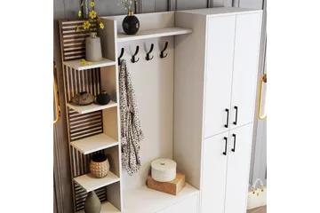 Schmida Hallmöbelset 35x60 cm - Vit - Möbler - Hallmöbler - Möbelset för hall & entre