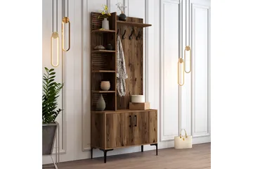 Schmida Hallmöbelset 90 cm - Mörkbrun - Möbler - Hallmöbler - Möbelset för hall & entre