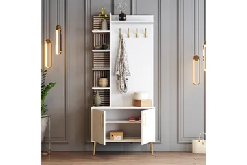 Schmida Hallmöbelset - Guld/Vit - Möbler - Hallmöbler - Möbelset för hall & entre