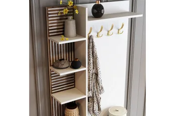 Schmida Hallmöbelset - Guld/Vit - Möbler - Hallmöbler - Möbelset för hall & entre