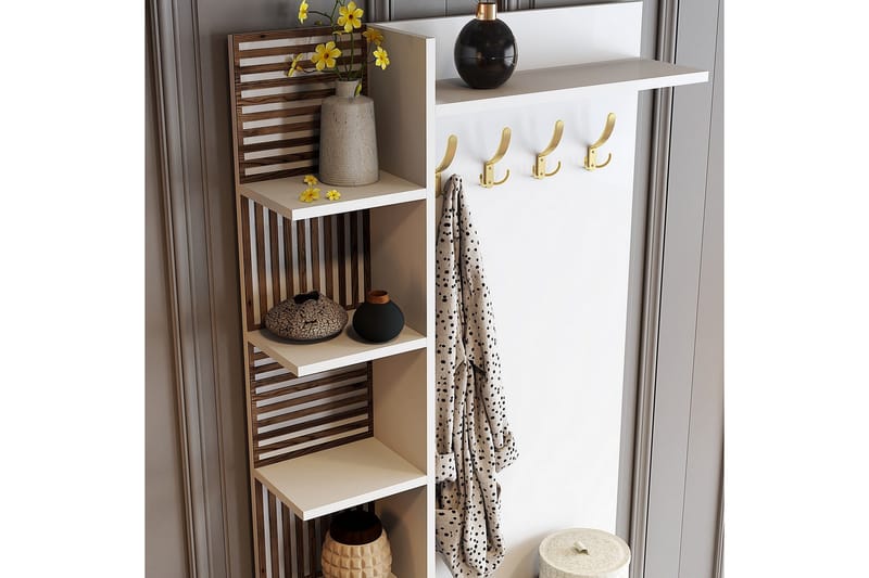 Schmida Hallmöbelset - Guld/Vit - Möbler - Hallmöbler - Möbelset för hall & entre