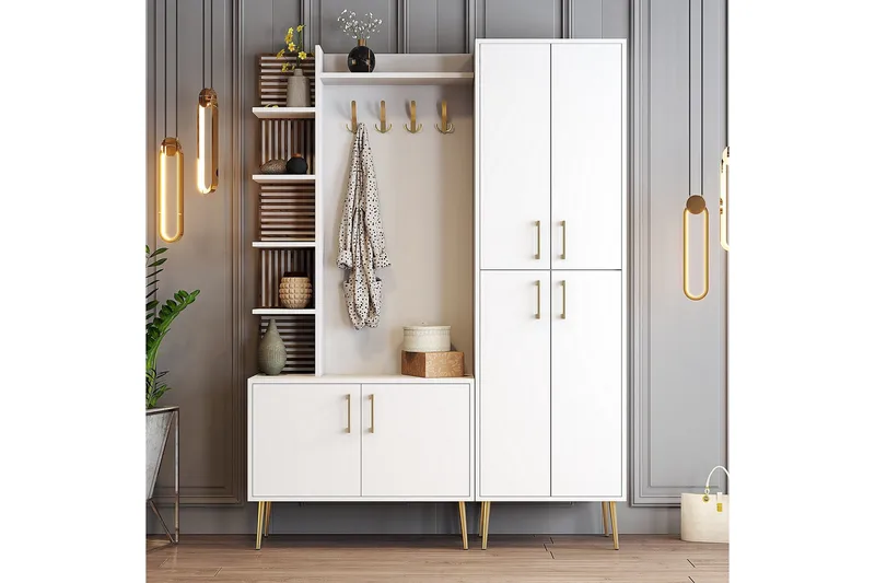 Schmida Hallmöbelset, Guld/Vit