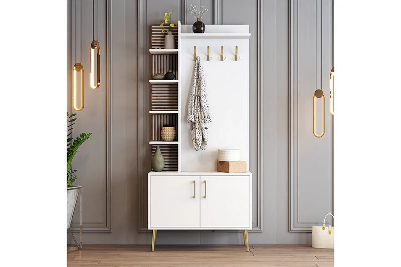 Schmida Hallmöbelset, Guld/Vit