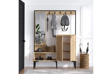 Yogsaes Hallmöbelset 35x114 cm - Natur/Vit - Möbler - Hallmöbler - Möbelset för hall & entre