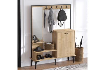 Yogsaes Hallmöbelset 35x114 cm - Natur/Vit - Möbler - Hallmöbler - Möbelset för hall & entre