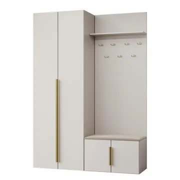 Myren Hallmöbel 140 cm - beige - Möbler - Hallmöbler - Möbelset för hall & entre