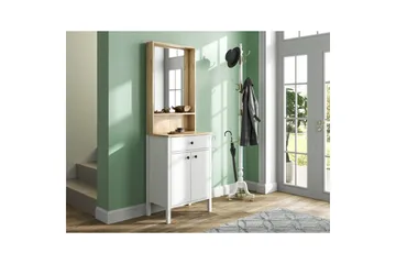 Orlan Fristående Hyllplan 190 cm - Natur/Vit - Möbler - Hallmöbler - Möbelset för hall & entre