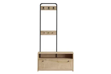 Orlis Hallmöbelset - Valnöt/Svart - Möbler - Hallmöbler - Möbelset för hall & entre