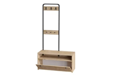 Orlis Hallmöbelset - Valnöt/Svart - Möbler - Hallmöbler - Möbelset för hall & entre