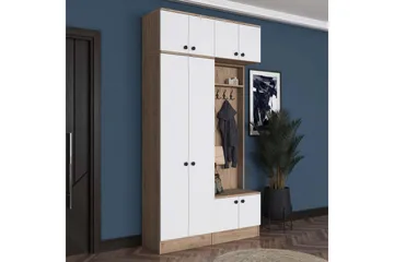 Quorra Hallmöbelset - Valnöt/Vit - Möbler - Hallmöbler - Möbelset för hall & entre