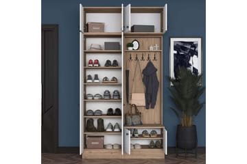 Quorra Hallmöbelset - Valnöt/Vit - Möbler - Hallmöbler - Möbelset för hall & entre