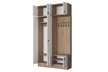 Quorra Hallmöbelset - Valnöt/Vit - Möbler - Hallmöbler - Möbelset för hall & entre