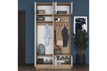 Quorra Hallmöbelset - Valnöt/Vit - Möbler - Hallmöbler - Möbelset för hall & entre