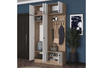 Quorra Hallmöbelset - Valnöt/Vit - Möbler - Hallmöbler - Möbelset för hall & entre