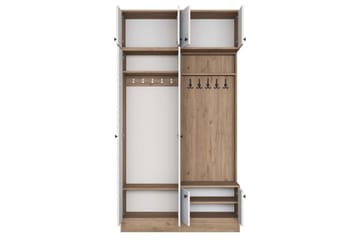 Quorra Hallmöbelset - Valnöt/Vit - Möbler - Hallmöbler - Möbelset för hall & entre