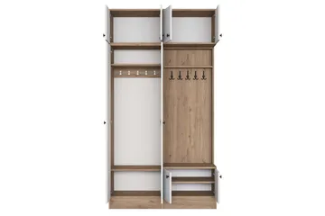 Quorra Hallmöbelset - Valnöt/Vit - Möbler - Hallmöbler - Möbelset för hall & entre