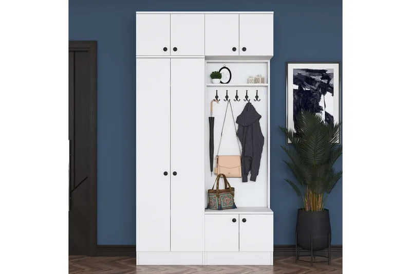 Quorra Hallmöbelset - Vit - Möbler - Hallmöbler - Möbelset för hall & entre