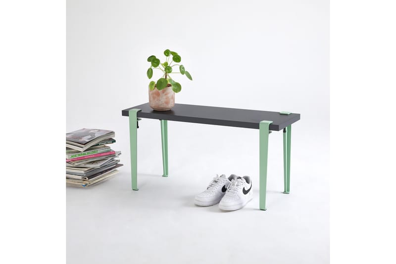 Sittbänk Khalkeus 90x30 cm Svart/Blå/Grön - Hanah Home - Möbler - Fåtölj & stolar - Sittbänk