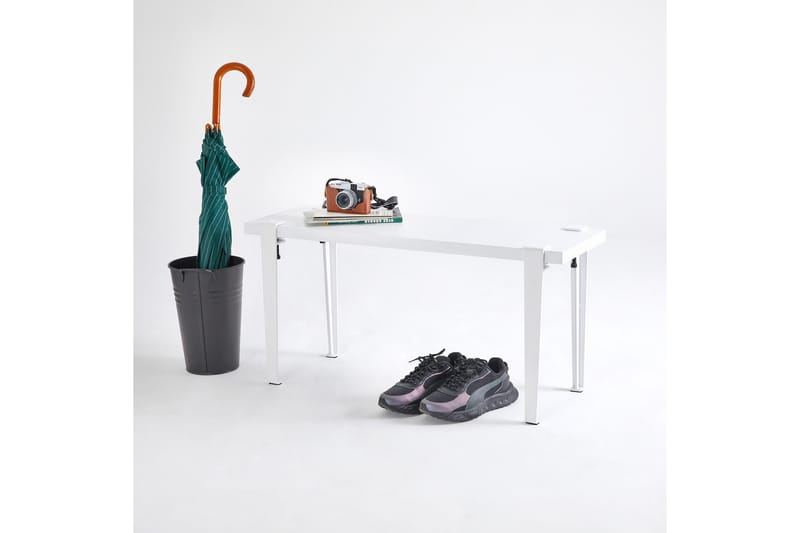 Sittbänk Khalkeus 90x30 cm Vit - Hanah Home - Möbler - Fåtölj & stolar - Sittbänk