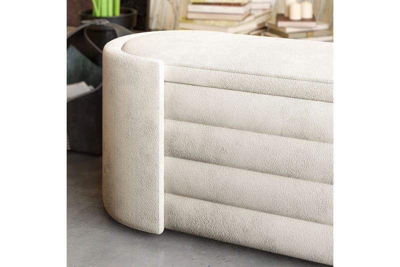 Sufian Sittbänk 105 cm - Cremevit - Möbler - Hallmöbler - Hallbänk