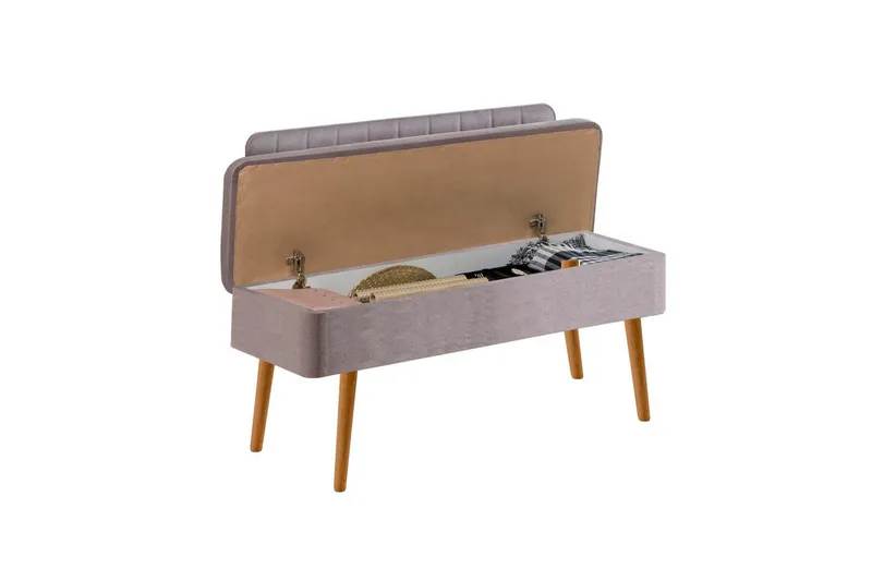 Valsot Sittbänk 110 cm - Natur/Grå - Möbler - Fåtölj & stolar - Sittbänk - Bänk med ryggstöd