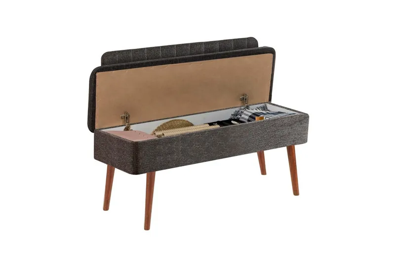 Valsot Sittbänk 110 cm - Valnöt/Antracit - Möbler - Hallmöbler - Hallbänk