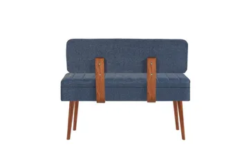 Valsot Sittbänk 110 cm - Valnöt/Mörkblå - Möbler - Hallmöbler - Hallbänk