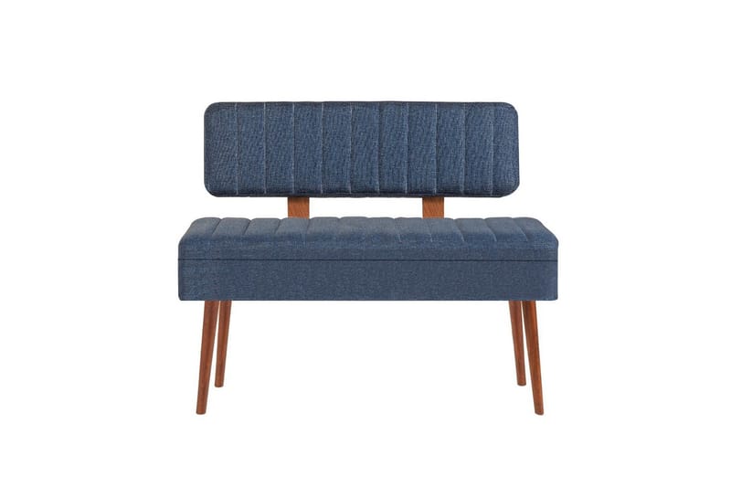 Valsot Sittbänk 110 cm - Valnöt/Mörkblå - Möbler - Hallmöbler - Hallbänk