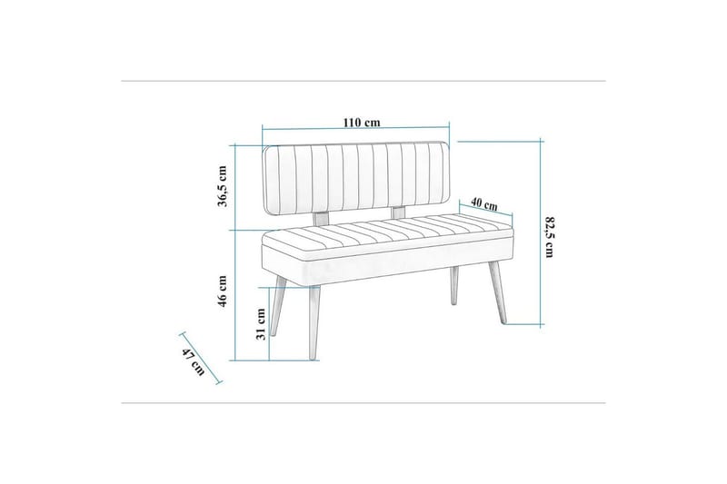 Valsot Sittbänk 110 cm - Valnöt/Sten - Möbler - Hallmöbler - Hallbänk