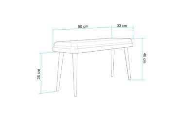 Valsot Sittbänk 33 cm - Ek/Mörkblå - Möbler - Hallmöbler - Hallbänk