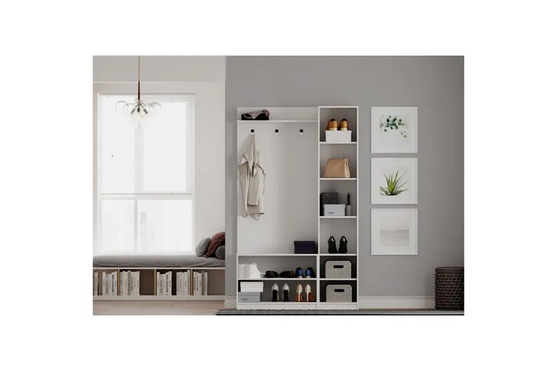 Vyros Hallmöbelset - Matt Vit - Möbler - Hallmöbler - Möbelset för hall & entre