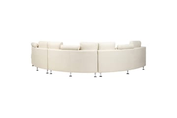 Halvrund soffa Rotunde Beige/Silver - Beige/Silver - Möbler - Soffa