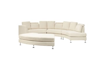 Halvrund soffa Rotunde Beige/Silver - Beige/Silver - Möbler - Soffa