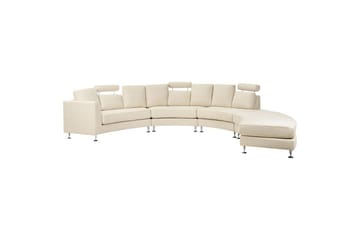 Halvrund soffa Rotunde Beige/Silver - Beige/Silver - Möbler - Soffa