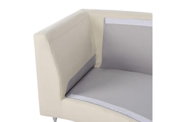 Halvrund soffa Rotunde Beige/Silver - Beige/Silver - Möbler - Soffa